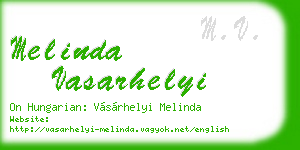 melinda vasarhelyi business card