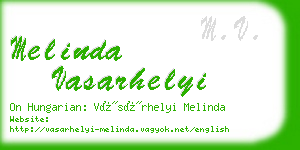 melinda vasarhelyi business card